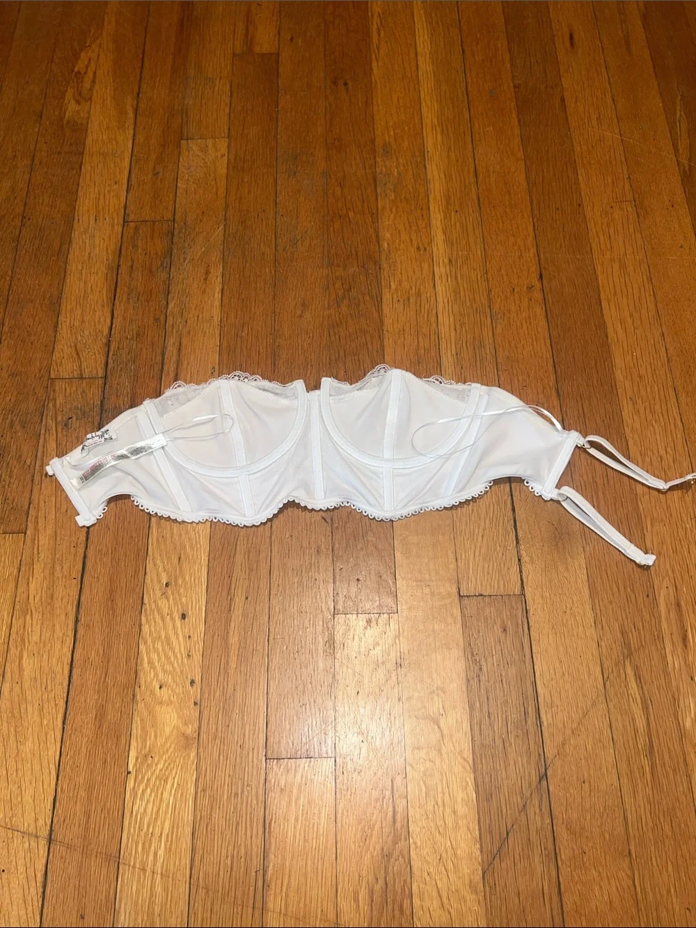 Free People Intimately Lots of Love Strapless Corset Top in Satin White, Medium